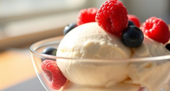 gelato complements fresh fruit