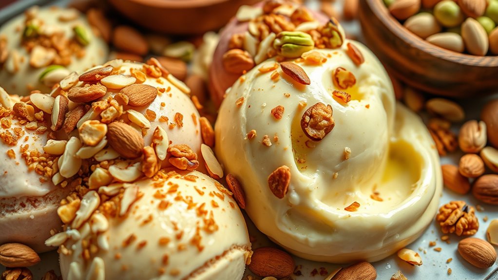 gelato with nuts