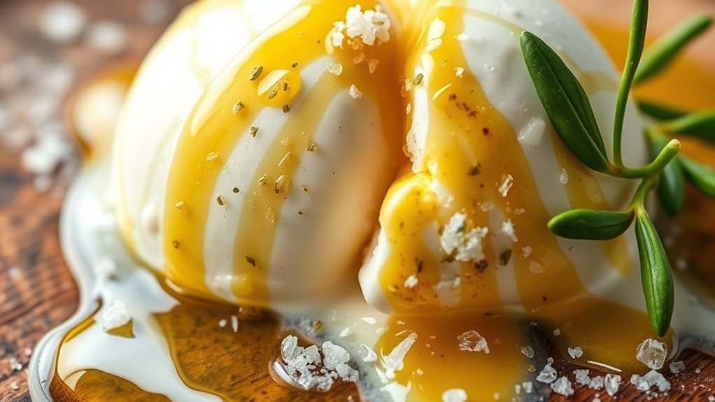 gelato with olive oil