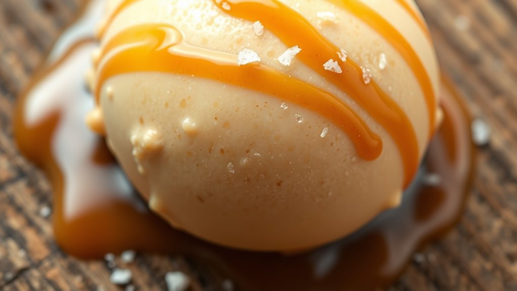 homemade salted caramel gelato