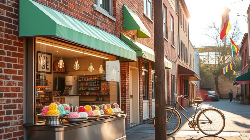 ideal gelato shop location