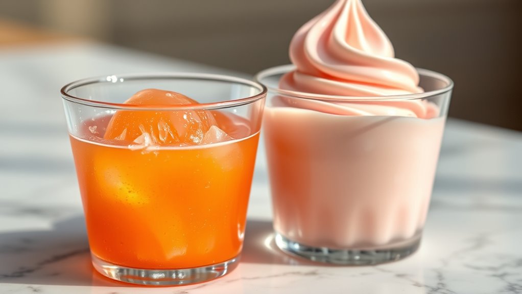 sorbetto and gelato comparison