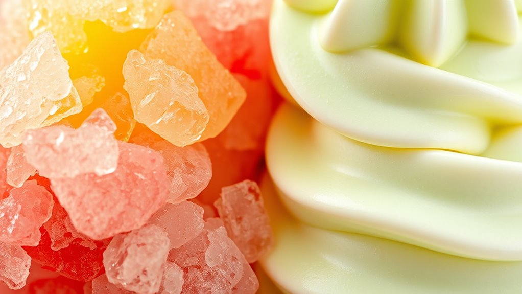 sweet icy creamy contrast