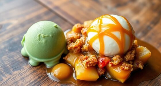 warm desserts complement gelato