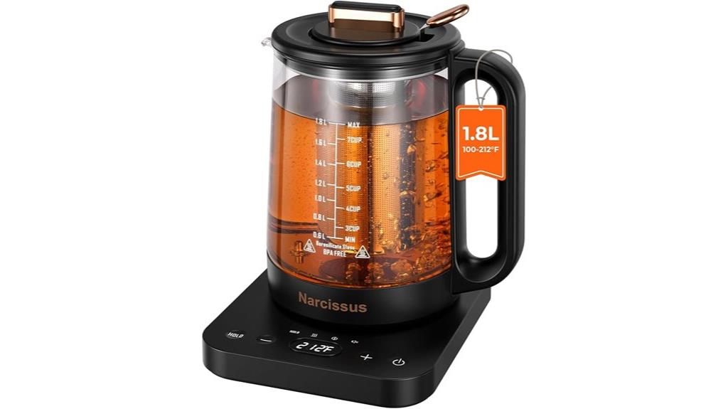 electric kettle with infuser