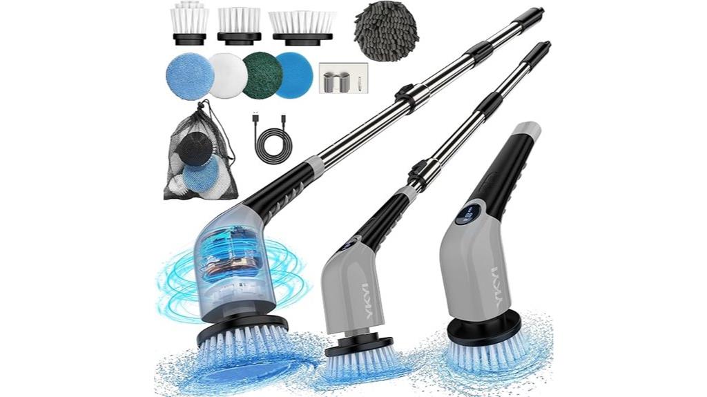 electric spin scrubber with attachments