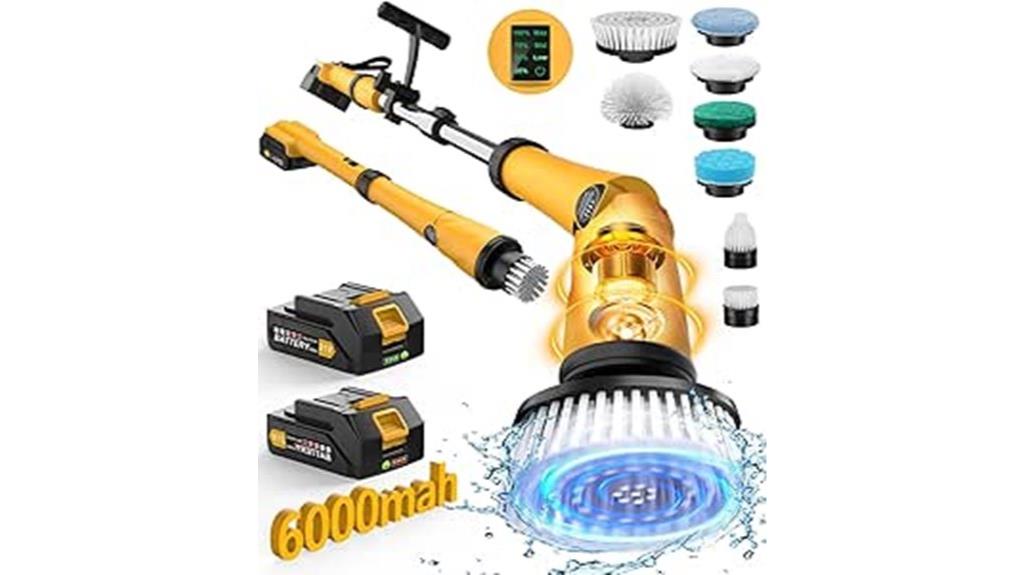 electric spin scrubber with brush