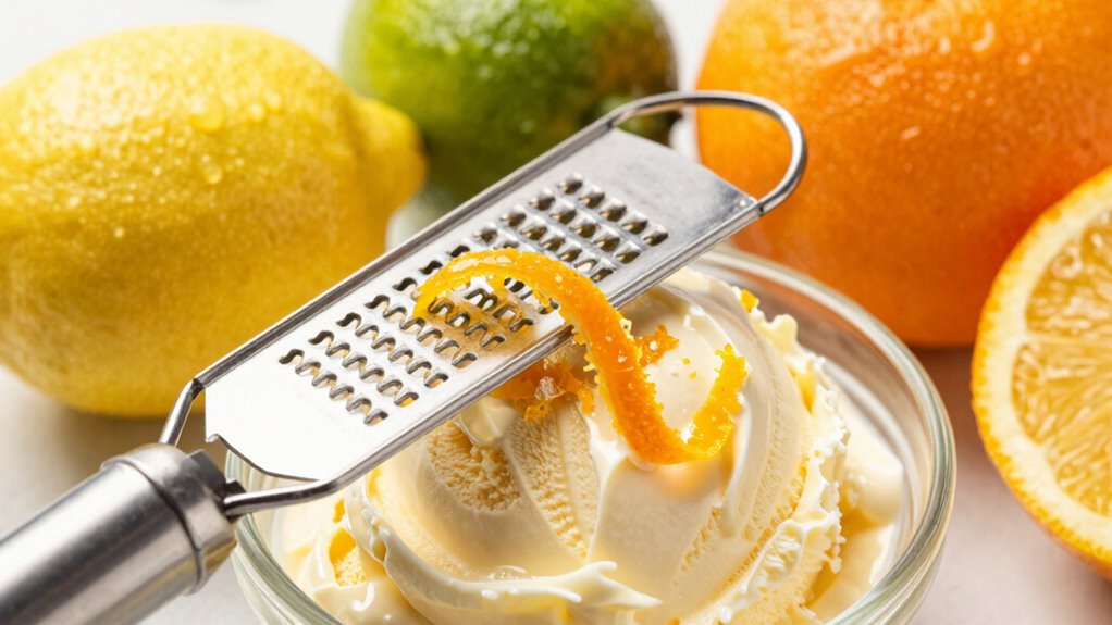 citrus zest enhances gelato