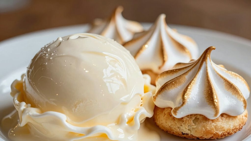 creamy gelato crispy meringue