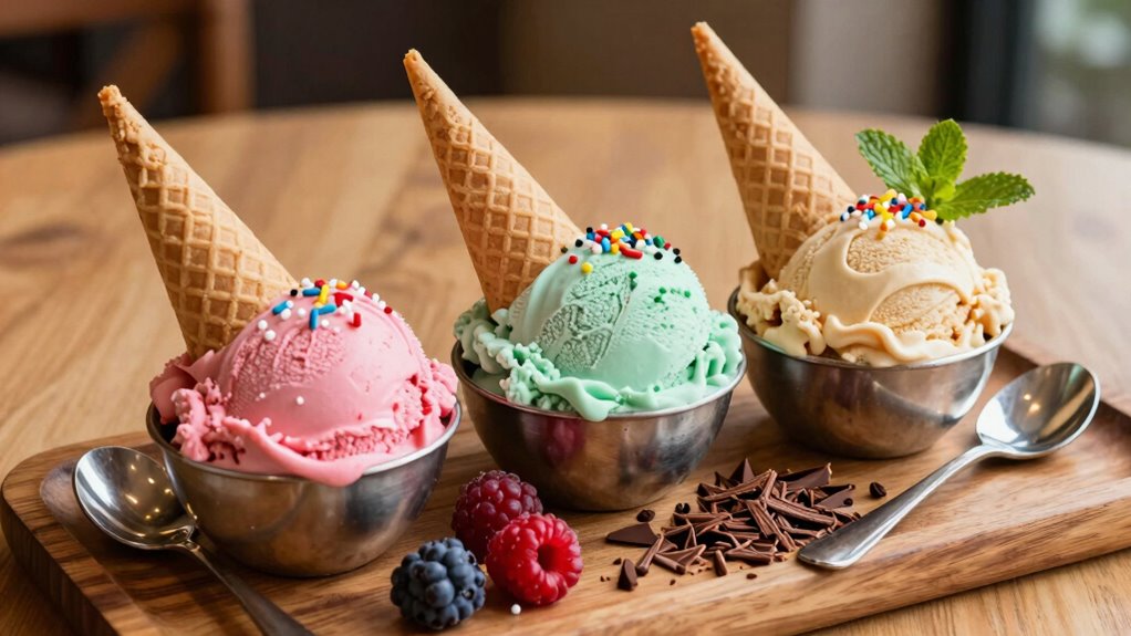 creative colorful gelato arrangement