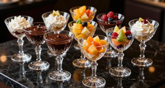 elegant dessert coupe selection