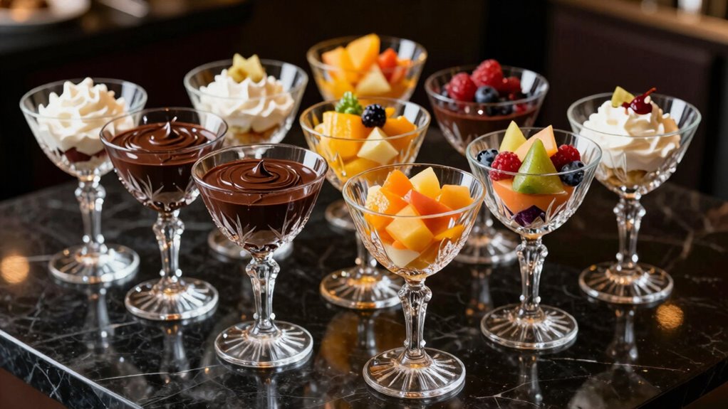 elegant dessert coupe selection
