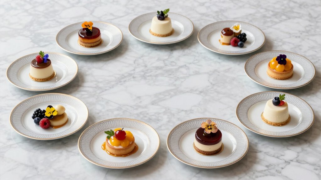 elegant dessert plate selection