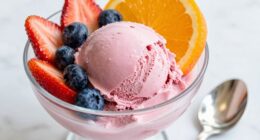 elegant gelato fruit presentation