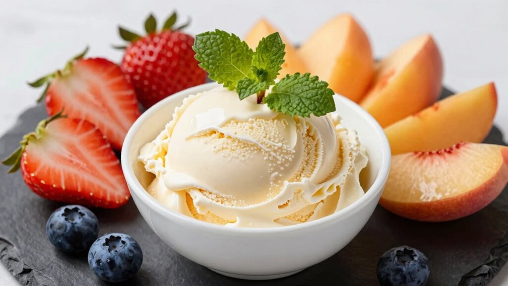 elegant gelato fruit presentation