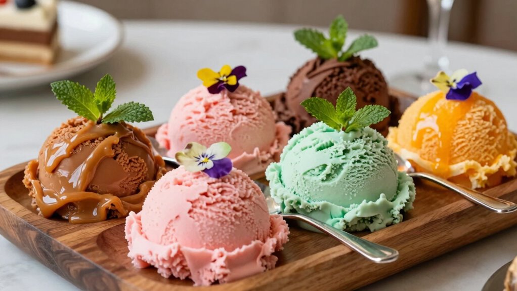 elegant gelato tasting presentation