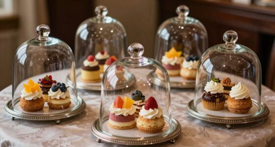 elegant presentation for desserts