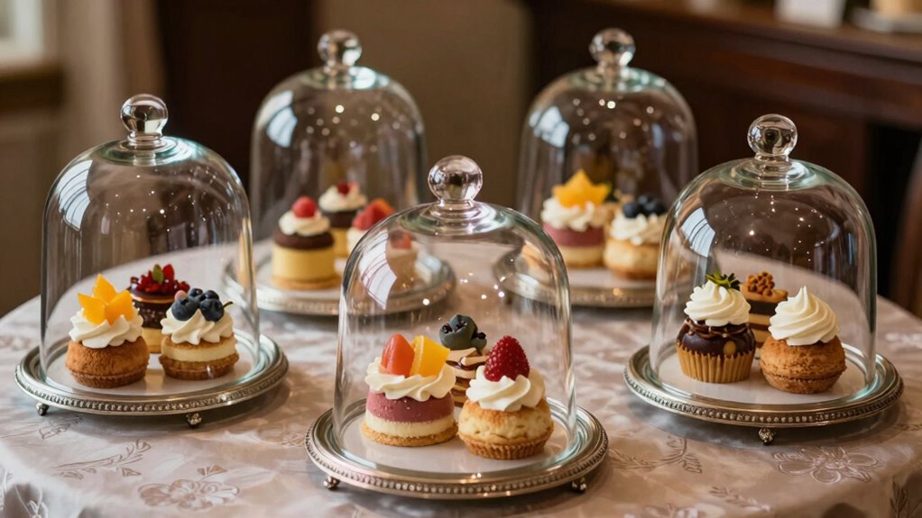 elegant presentation for desserts
