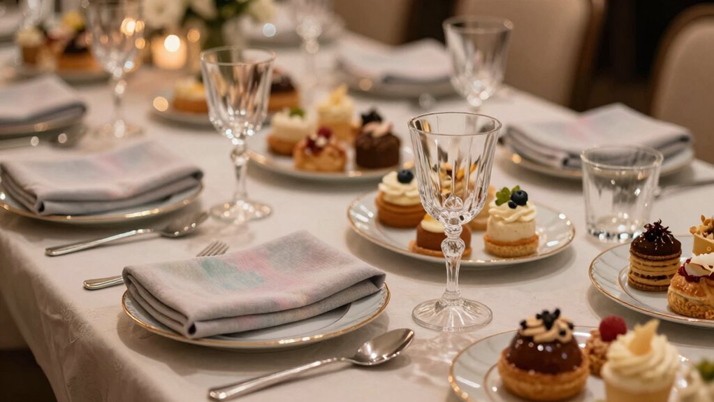 elegant touch to desserts