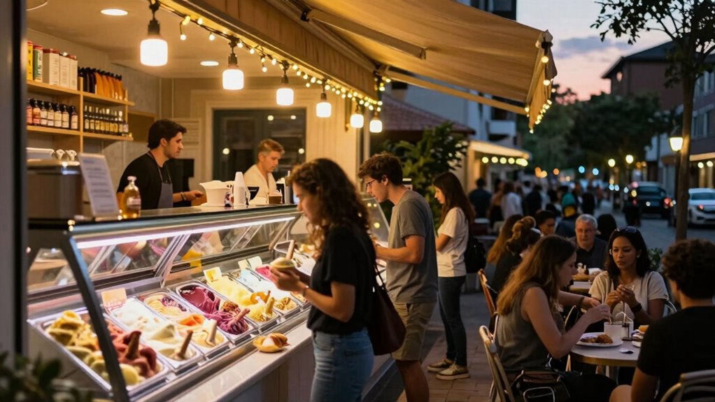 evening gelato shop strategies