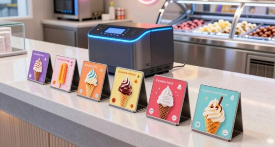 frozen dessert shop labels