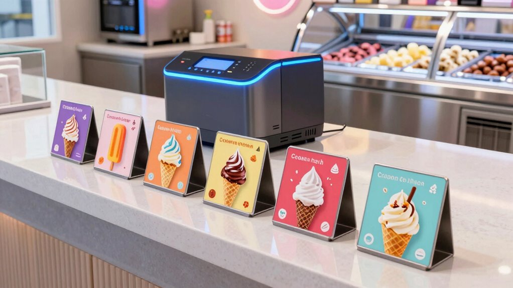 frozen dessert shop labels