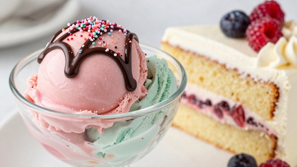 gelato complements cake flavors