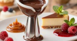 heated sauce elevates desserts
