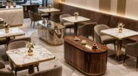 luxury dessert shop tables