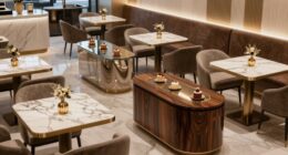 luxury dessert shop tables