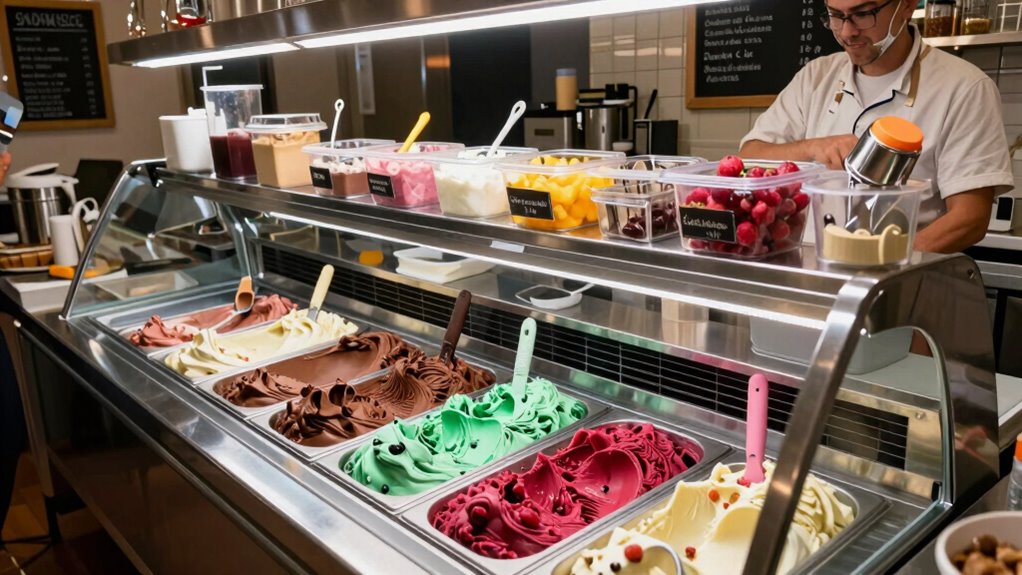 organized gelato kitchen efficiency