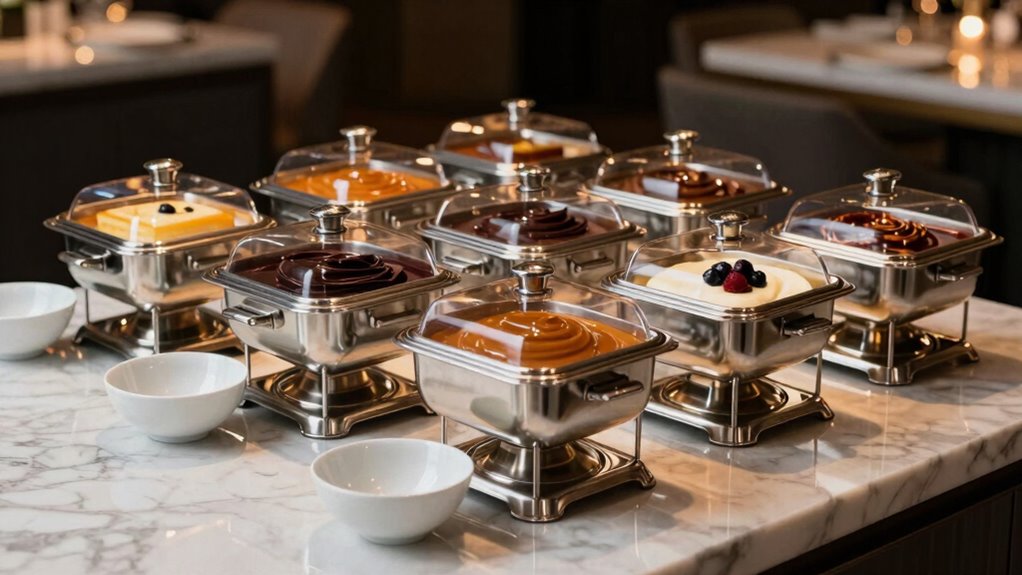 premium dessert sauce warmers
