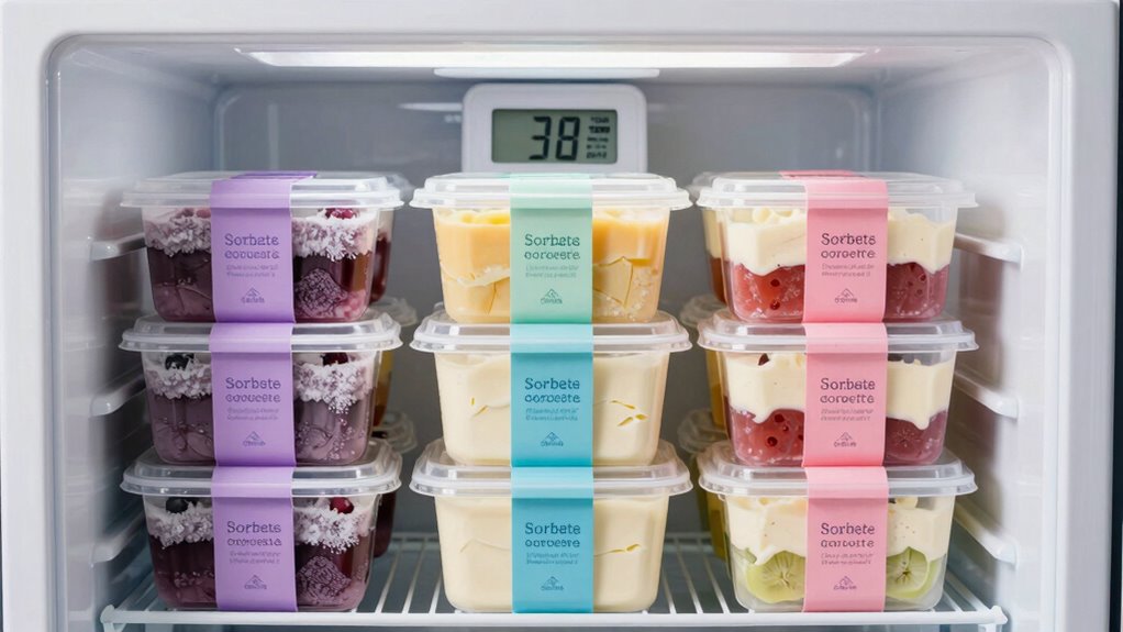 proper frozen dessert storage