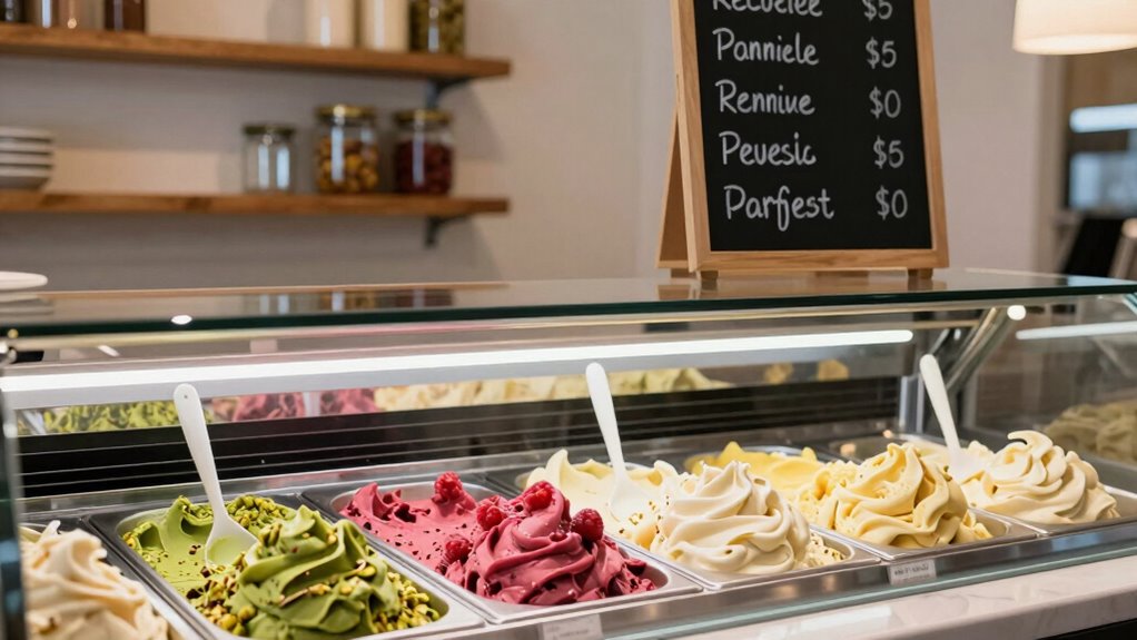 simple focused gelato menus