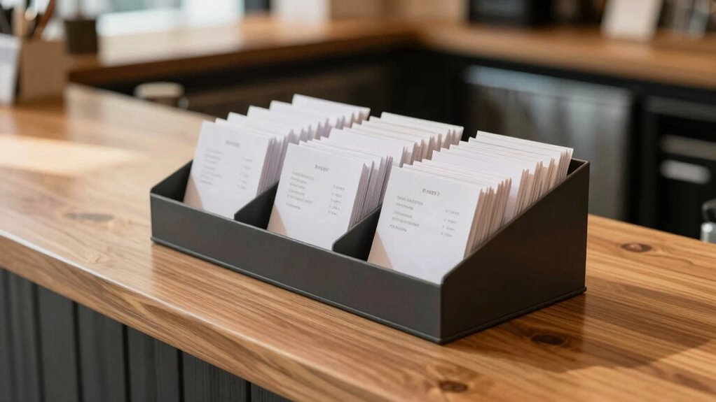tidy counters with organizers