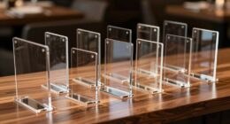 top acrylic menu displays