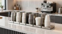 top coffee cup storage