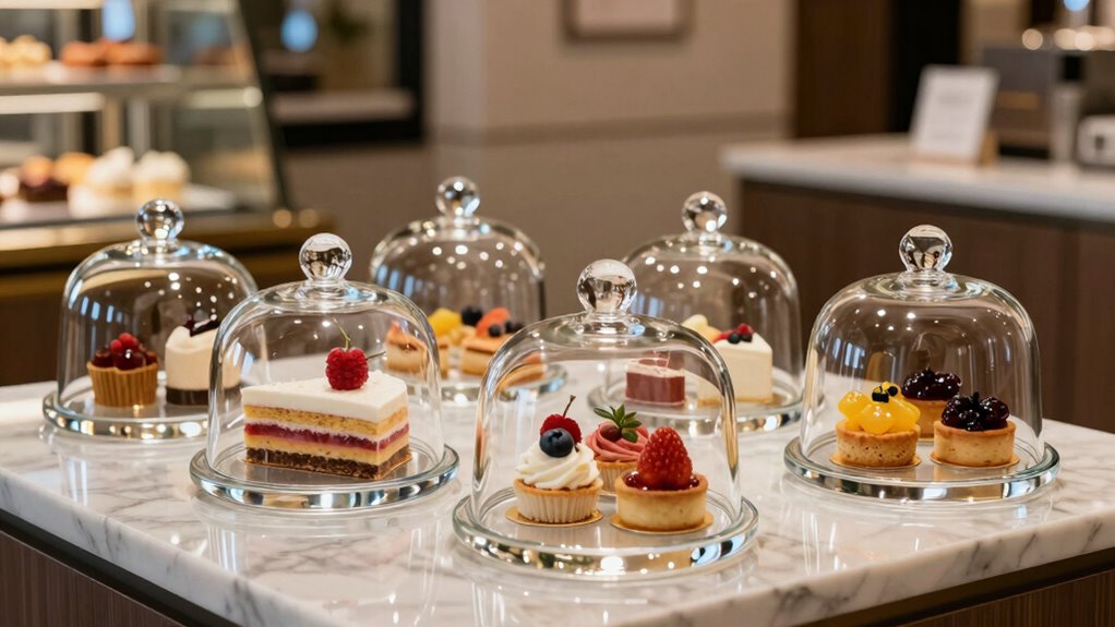top dessert display domes