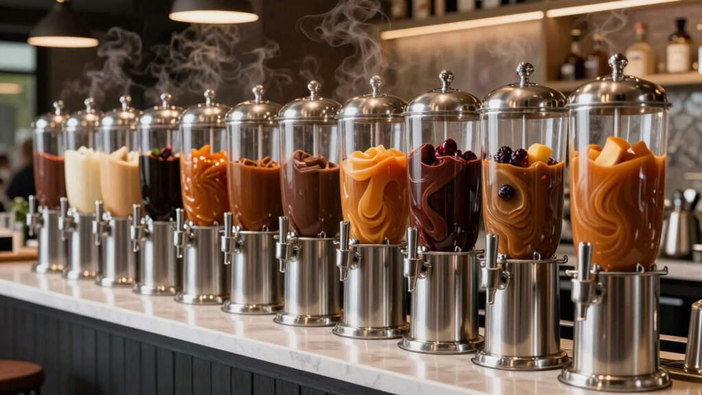 top heated sauce dispensers