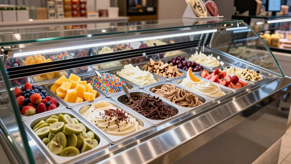 top refrigerated gelato rails