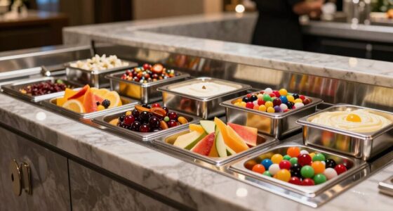 top stainless dessert stations