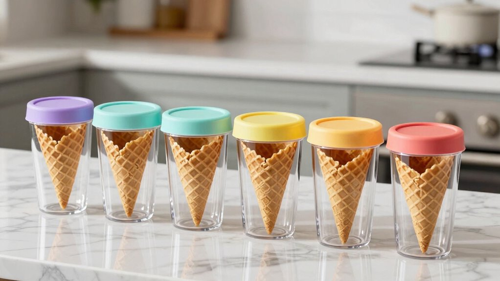 top waffle cone storage options
