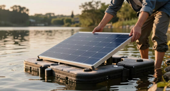 Floating Solar PV on Foam with Air Bubblers