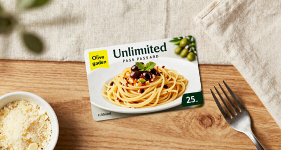 Unlimited Pasta Pass Olive Garden