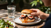 Hamburger Con Fichi, Stracciatella E Cipolle Caramellate