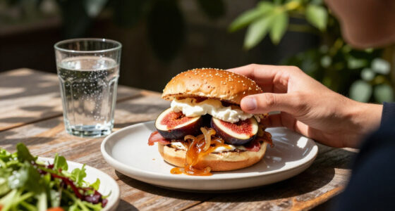 Hamburger Con Fichi, Stracciatella E Cipolle Caramellate
