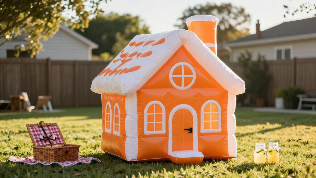 Amazon’s Selling A Giant Inflatable Gingerbread House That’ll Turn Your Yard Into Candy Land